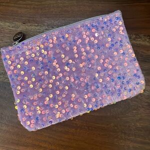 NWOT Lavender Sequined Ipsy Bag